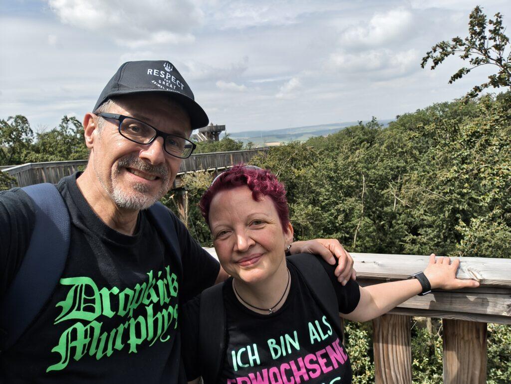 Jenny und ich auf dem Baumwipfelweg